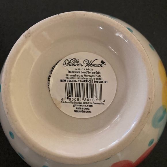 2 The Pioneer Woman Flea Market Floral Bowls In Great Used Condition. - Picture 5 of 14